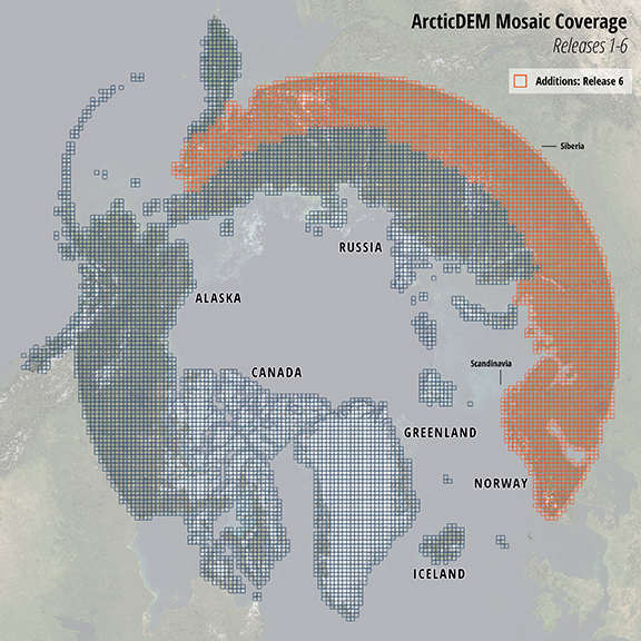 ArcticDEM Mosaic Coverage